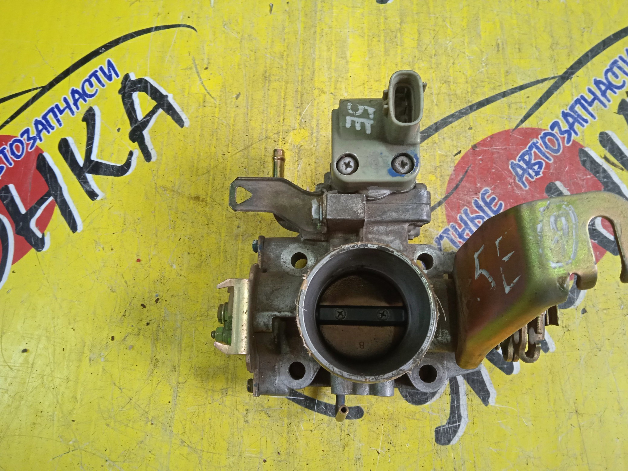 ЗАСЛОНКА ДРОССЕЛЬНАЯ/TOY/4E-FE/5E-FE/CORSA/TERCEL/STARLET/EL41/EL43/EL45/EL51/EL53/EL55/ДПДЗ 3К/КВАДРАТНЫЙ/4 БОЛЬШ И 1 МАЛ ТРУБКА