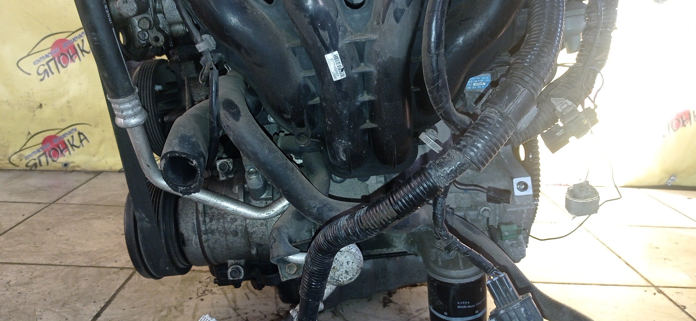 ДВС/MAZ/L3-VE/BLACK/ATENZA/ATENZA WAGON/AXELA/MAZDA6/PREMACY/BK3P/CR3W/GG3P/GG3S/GY3W/LY3P/КАТУШКИ СВЕРХУ/ДАТЧИК VVTI/ЩУП ЧЕРЕЗ ГОЛОВУ/КОМПРЕССОР СБОКУ