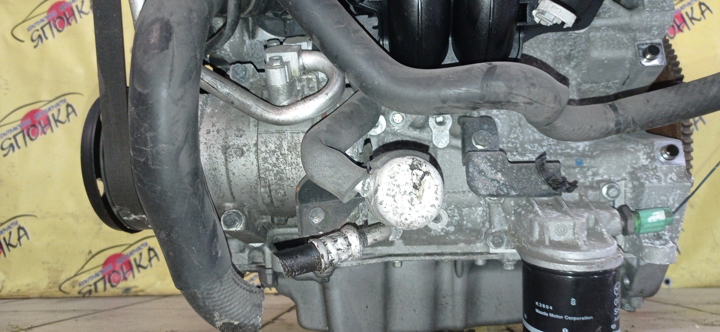 ДВС/MAZ/L3-VE/BLACK/ATENZA/ATENZA WAGON/AXELA/MAZDA6/PREMACY/BK3P/CR3W/GG3P/GG3S/GY3W/LY3P/КАТУШКИ СВЕРХУ/ДАТЧИК VVTI/ЩУП ЧЕРЕЗ ГОЛОВУ/КОМПРЕССОР СБОКУ