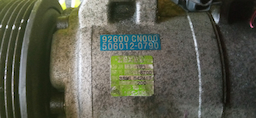 КОМПРЕССОР КОНДИЦИОНЕРА/NIS/QR25DE/PRESAGE/TU31/4 УХА/6 РУЧ./506012-0792